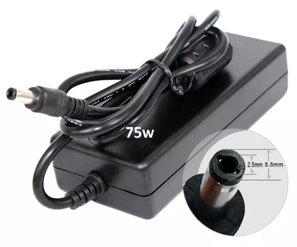 Cargador compatible para port&aacute;til TOSHIBA 75W 19V 3.95A 5.5x2.5 mm Dayma