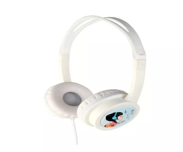 Auriculares para ni&ntilde;os Gembird con limitador de volumen / Blanco / MHP-JR-W