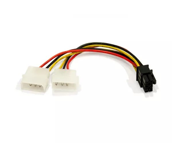 Cable molex gr&aacute;fica 2x5.25 a 6 pin pci-e / 0.20m / cc-psu-6