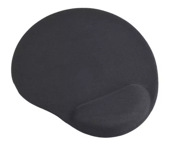 Alfombrilla con reposa mu&ntilde;ecas gel negra Gembird MP-GEL-BK
