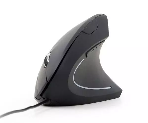 Raton &oacute;ptico USB Ergonomico vertical Gembird / 6 Botones / 3200 Dpi / Negro  MUS-ERGO-01