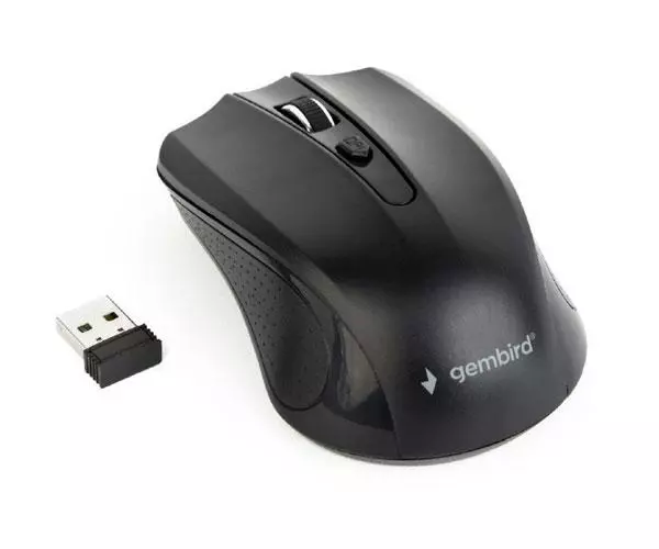 Raton &oacute;ptico inalambrico Gembird / 4 Botones / 1600 Dpi / Negro / Musw-4b-04