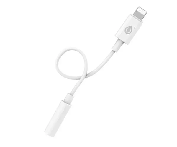 Cable adaptador de audio Iphone Lightning a Jack 3.5mm Hembra / NB1241 / Blanco