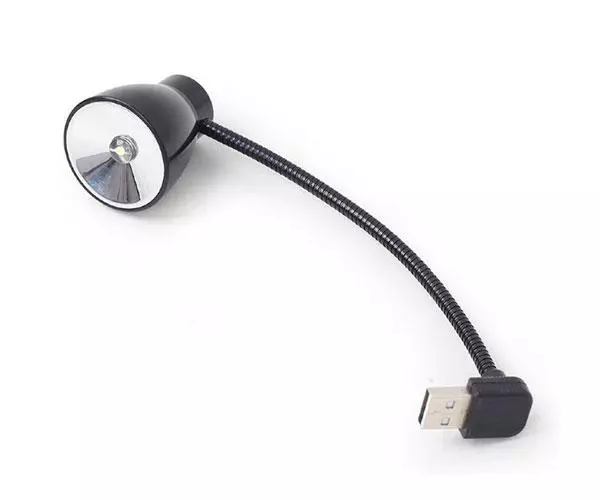 Lampara portatil LED USB flexible Negra / luz blanca / NL-02