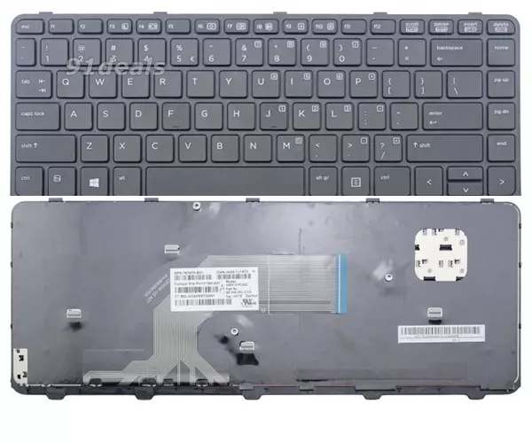Teclado para port&aacute;til Ocasi&oacute;n HP Probook 430 g2 / 440 g1 / 445 g1 / 640 g1 / negro con marco alem&aacute;n + pegatina castellano