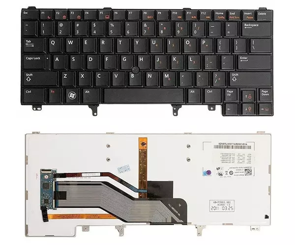 Teclado para port&aacute;til Ocasi&oacute;n Dell latitude e6420 / e5420 / e6320 / 6430 / Poinstick / negro ingl&eacute;s + pegatina castellano