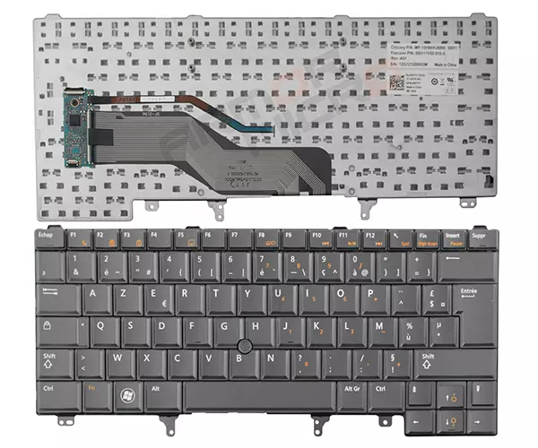 Teclado para port&aacute;til Ocasi&oacute;n Dell latitude e6420 / e5420 / e6320 / 6430 / Poinstick / negro franc&eacute;s + pegatina castellano