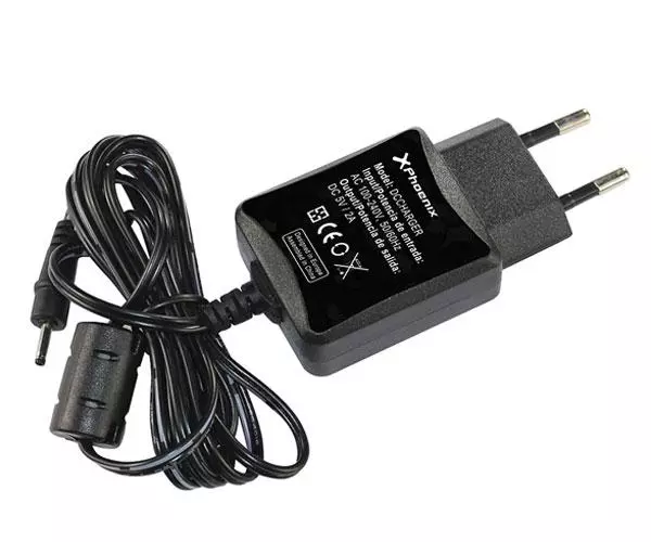 Cargador Universal Tablet Phoenix Phdccharger / 5v 2a / Punta fina 2.5x07mm / Negro / PHDCCHARGER