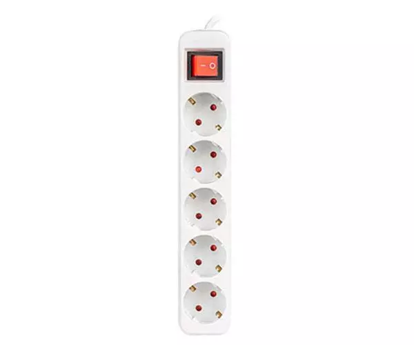 Regleta 5 tomas Lanberg / Proteccion infantil / Cable 3m /  Blanca  / ps1-05f-0300-w