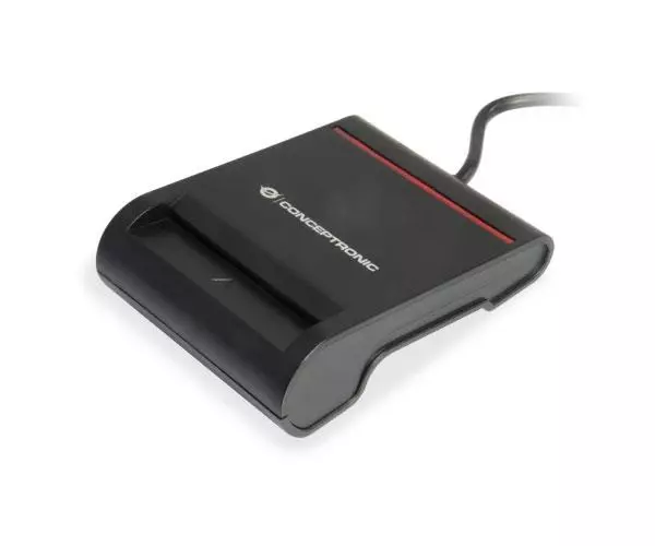 Lector Dnie 3.0 Externo Conceptronic USB 2.0 / eID / Negro / SCR01B