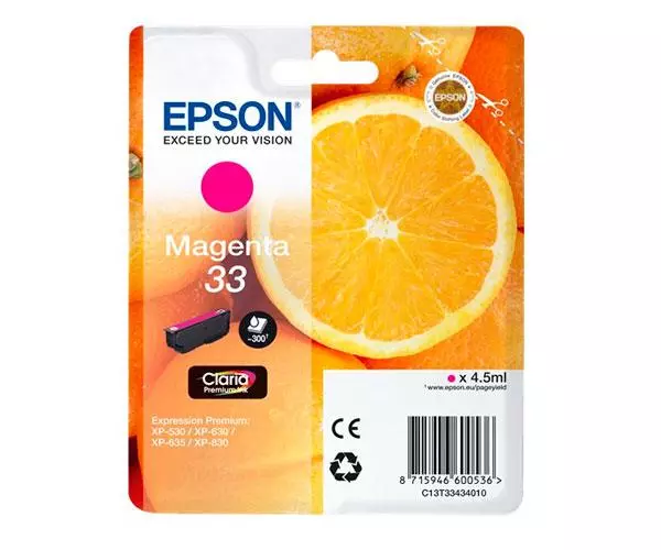 Tinta original Epson T3343 / T33 / Magenta 4.5ml