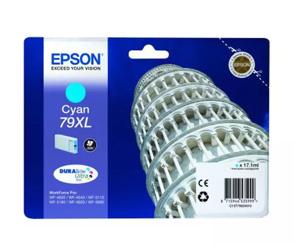 Tinta Original Epson T7902 / 79 XL / Cian