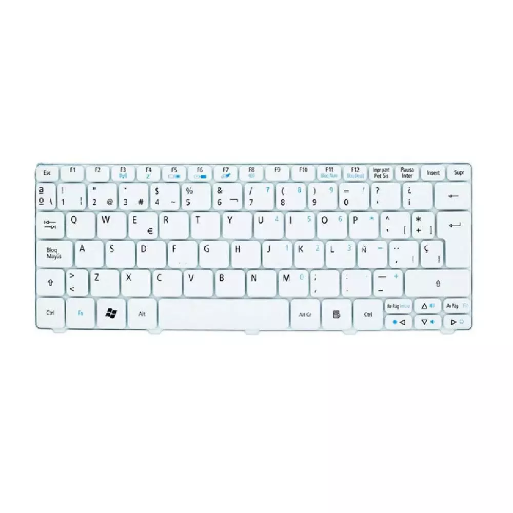 Teclado compatible para port&aacute;til ACER Aspire one D260 Blanco