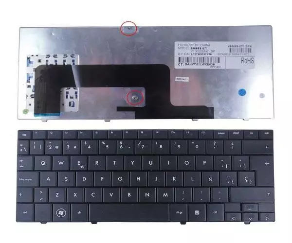 Teclado compatible para port&aacute;til HP Mini 700 / Mini 1000/ 1100 / 1010 / 1030  negro