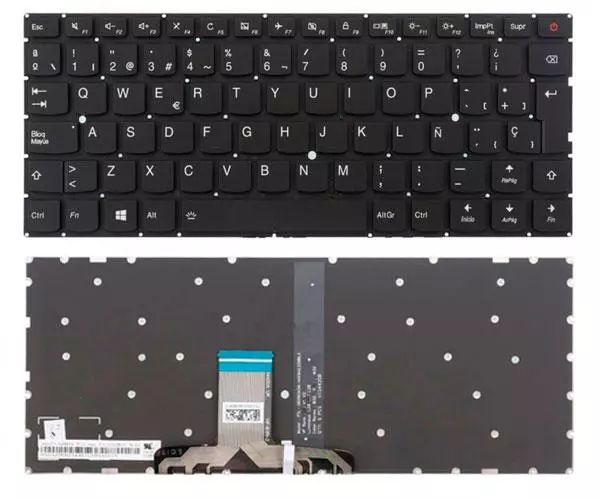 Teclado compatible para port&aacute;til LENOVO IdeaPad 710s-13isk / Retroiluminado / Sin marco