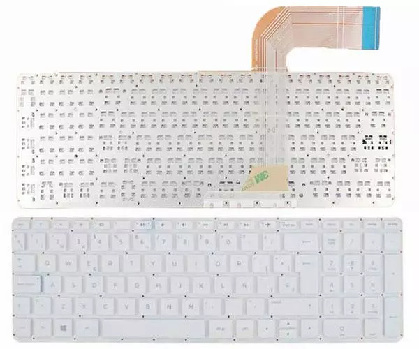 Teclado compatible para port&aacute;til HP Pavilion 15-p / 17-f / Blanco sin marco