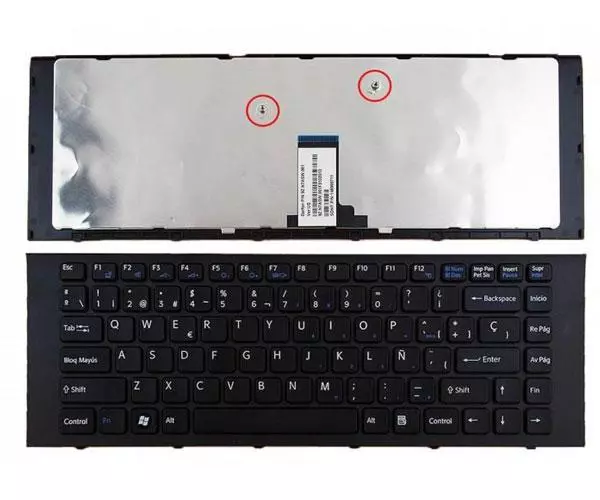 Teclado compatible para port&aacute;til SONY vpc-eg con marco  negro