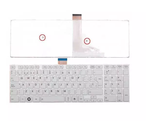Teclado compatible para port&aacute;til TOSHIBA Satellite S50-a / S50 / S55 / U50 / S70 / L70 / C70 / L50 / Blanco
