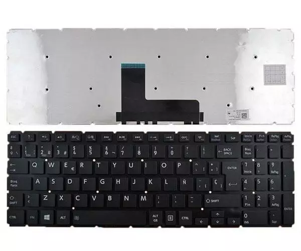 Teclado compatible para port&aacute;til TOSHIBA Satellite L50-b / S50-b / negro / sin marco