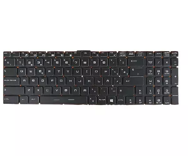 Teclado compatible para port&aacute;til MSI Gt72 / Gt62 / Ge62 / Ge72 / Ge73 / Gs60 / Gs70 / Retroiluminado / Negro