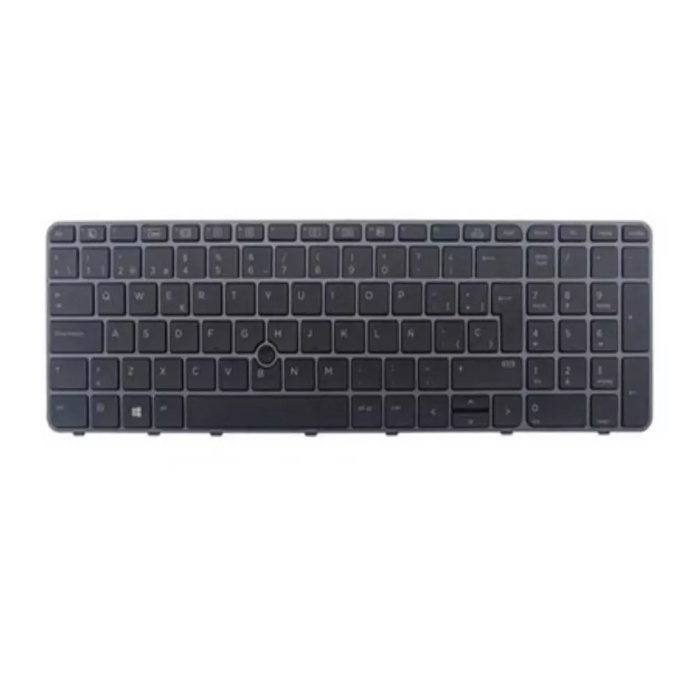 Teclado compatible para port&aacute;til HP 755 G3 / 850 G3 Marco Gris Retroiluminado + Pointstick