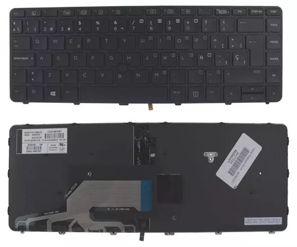 Teclado compatible para port&aacute;til HP Probook 430 G3 / 440 G3 Retroiluminado + Poinstick / 822338-bg1