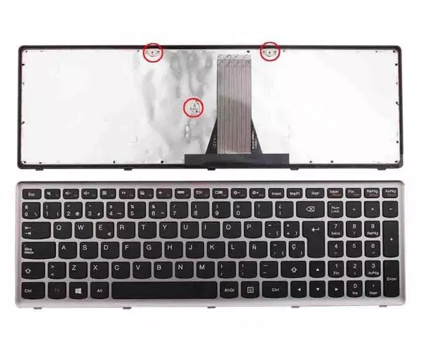 Teclado compatible para port&aacute;til LENOVO IdeaPad g500s / g505s / s500 / s510p / z510 / Marco plata / negro