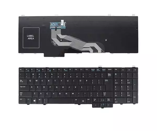Teclado compatible para port&aacute;til DELL Latitude E5540 / Negro / US