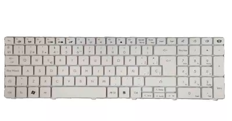 Teclado compatible para port&aacute;til PACKARD BELL tk85/tm85/tm86/tm87/tm89 blanco