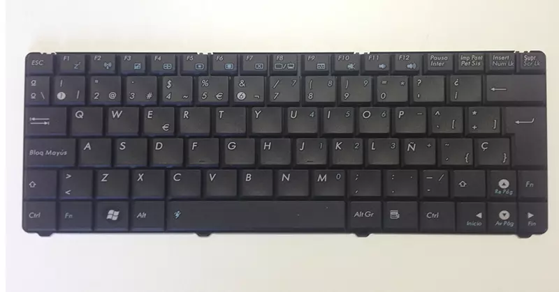 Teclado compatible para port&aacute;til ASUS N10/ n10j/n10e/n10jb/n10jc/n10jh neg