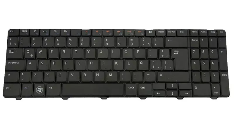 Teclado compatible para port&aacute;til DELL Inspiron n5010/ 15/ 15r series   negro