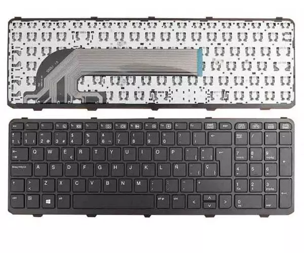 Teclado compatible para port&aacute;til HP Probook 450 g1 / 450 g0 / 455 g1 / g470 g1 / negro con marco