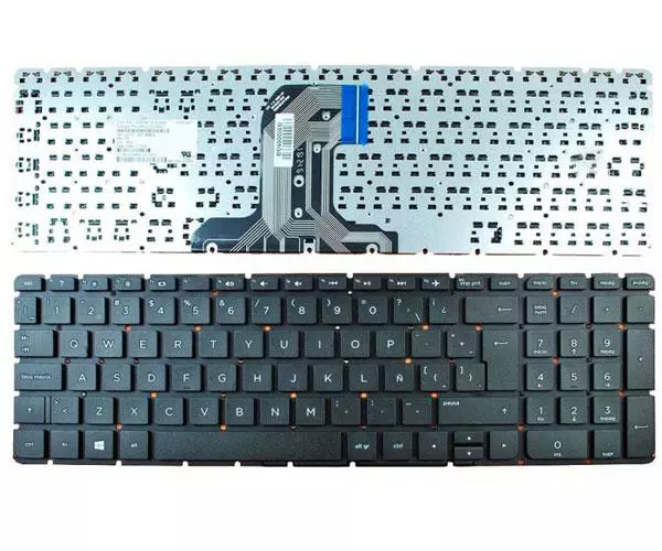 Teclado compatible para port&aacute;til HP Pavilion 15-ba / 15-ac / 250 g4 / 255 g4 / 15-af / Negro / Sin marco