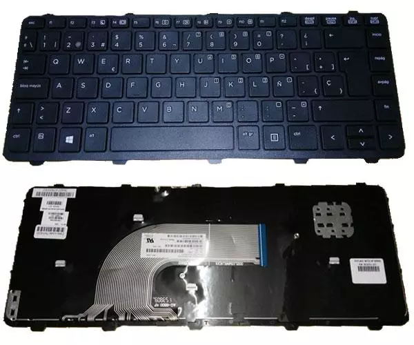 Teclado compatible para port&aacute;til HP Probook 430 g2 / 440 g1 / 445 g1 / 640 g1 / negro con marco