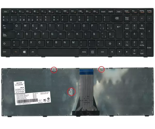 Teclado compatible para port&aacute;til LENOVO IdeaPad G50-45 / G50-70 / Z50-70 / B50-70 / Negro