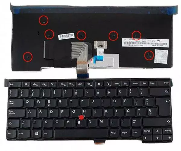 Teclado compatible para port&aacute;til LENOVO thinkpad t440 / t440p / t440s  negro con marco