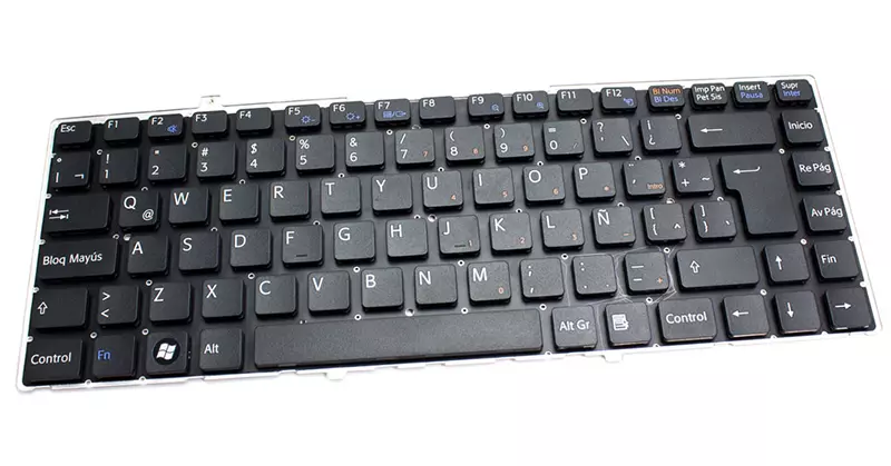 Teclado compatible para port&aacute;til SONY vgn-fw series sin marco negro