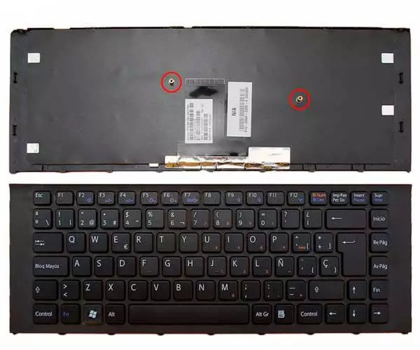 Teclado compatible para port&aacute;til SONY Vaio vpc-ea negro con marco /  mp-09l16e0-886
