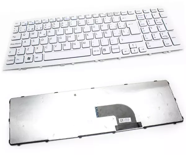 Teclado compatible para port&aacute;til SONY sve15 / sve17 series blanco