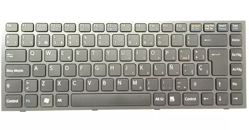 Teclado compatible para port&aacute;til SONY vpc-s11 negro con marco