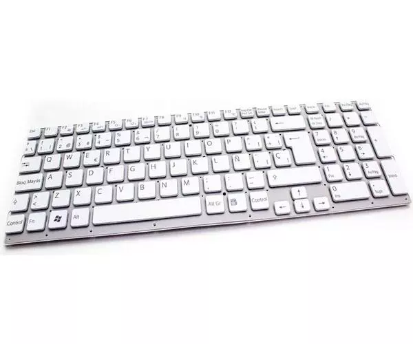 Teclado compatible para port&aacute;til SONY vpc-eb series blanco sin marco
