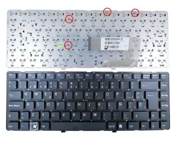 Teclado compatible para port&aacute;til SONY vgn-nw series negro