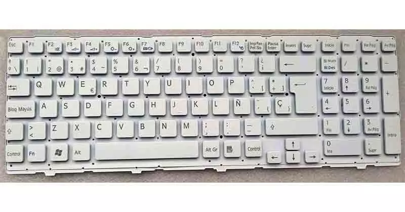 Teclado compatible para port&aacute;til SONY Vaio vpc-eh blanco sin marco