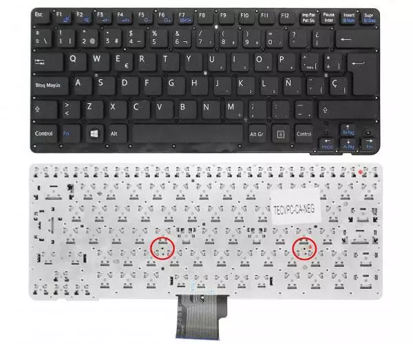 Teclado compatible para port&aacute;til SONY vpc-ca negro