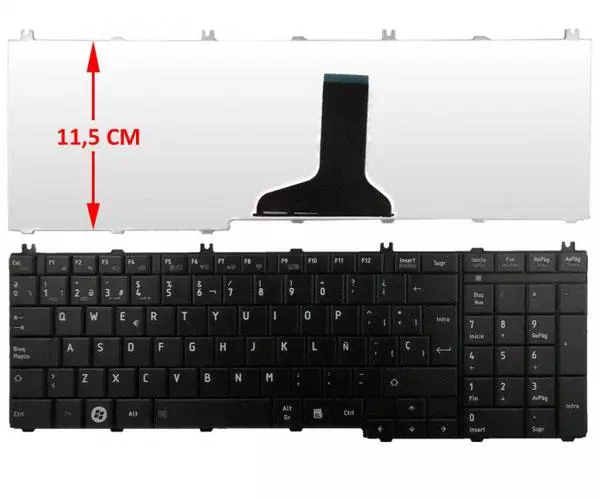 Teclado compatible para port&aacute;til TOSHIBA C650 / L670/ L755 / C660 / L660 / L655 / L750 / Negro