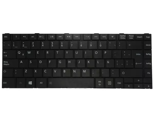 Teclado compatible para port&aacute;til TOSHIBA c40 / c40d / c40t / c45  negro
