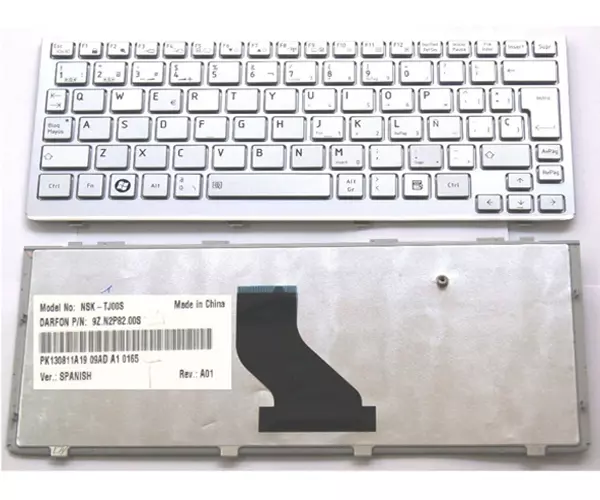 Teclado compatible para port&aacute;til TOSHIBA Mini nb200 / nb255 / nb300 / nb305 plata