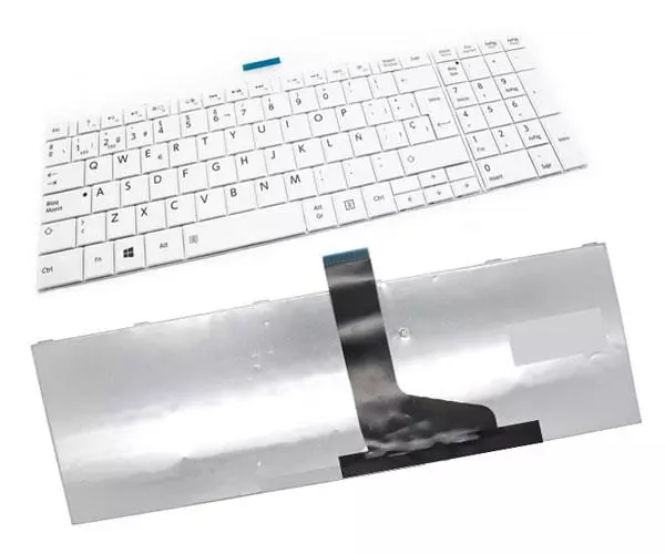 Teclado compatible para port&aacute;til TOSHIBA c850/c855/c870/l850/l855 /l950 blanco sin marco