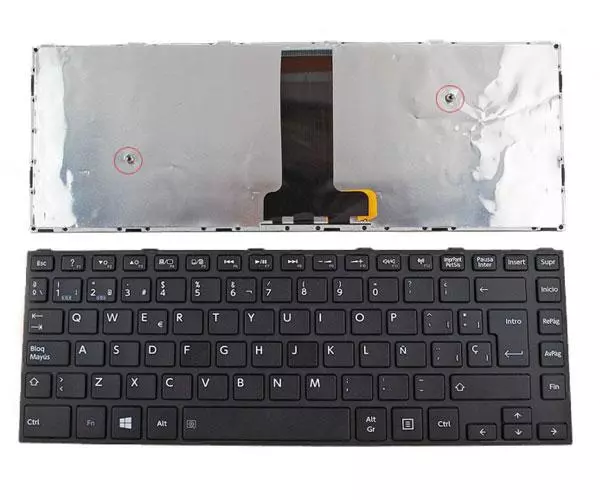 Teclado compatible para port&aacute;til TOSHIBA c40-b negro