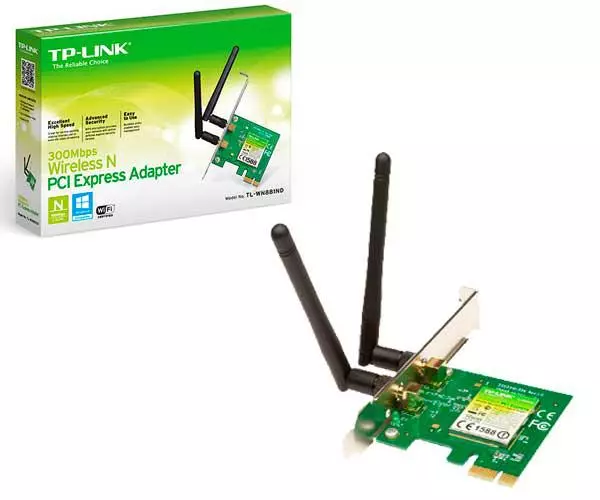 Tarjeta de red PCI-E Wifi TL-WN881ND 300m 2 Antenas desmontables + perfil bajo TP-Link